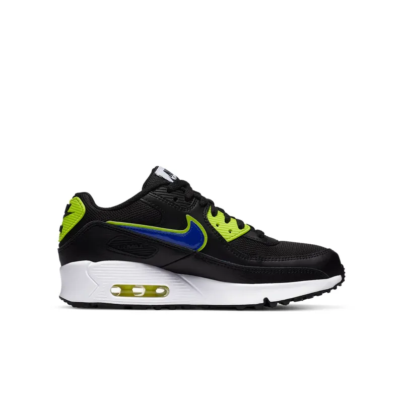 Nike AIR MAX 90 GS “Black Volt Racer Blue” (DA4670-001)