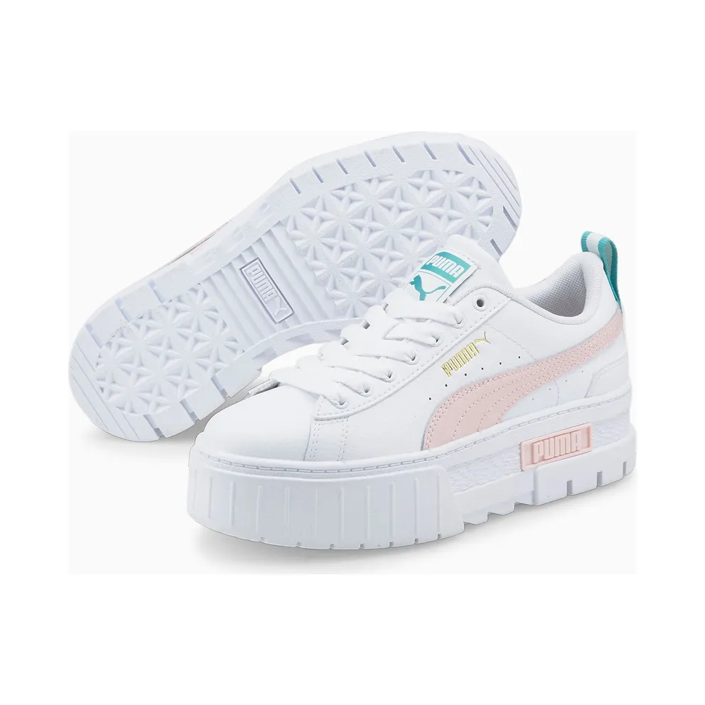 PUMA Mayze Leather Youth White/Chalk Pink (384527-03)