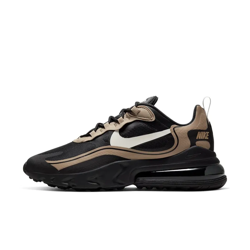 Nike Air Max 270 React “Black / Khaki / Metallic Gold / Light Bone” (CV1632-001)