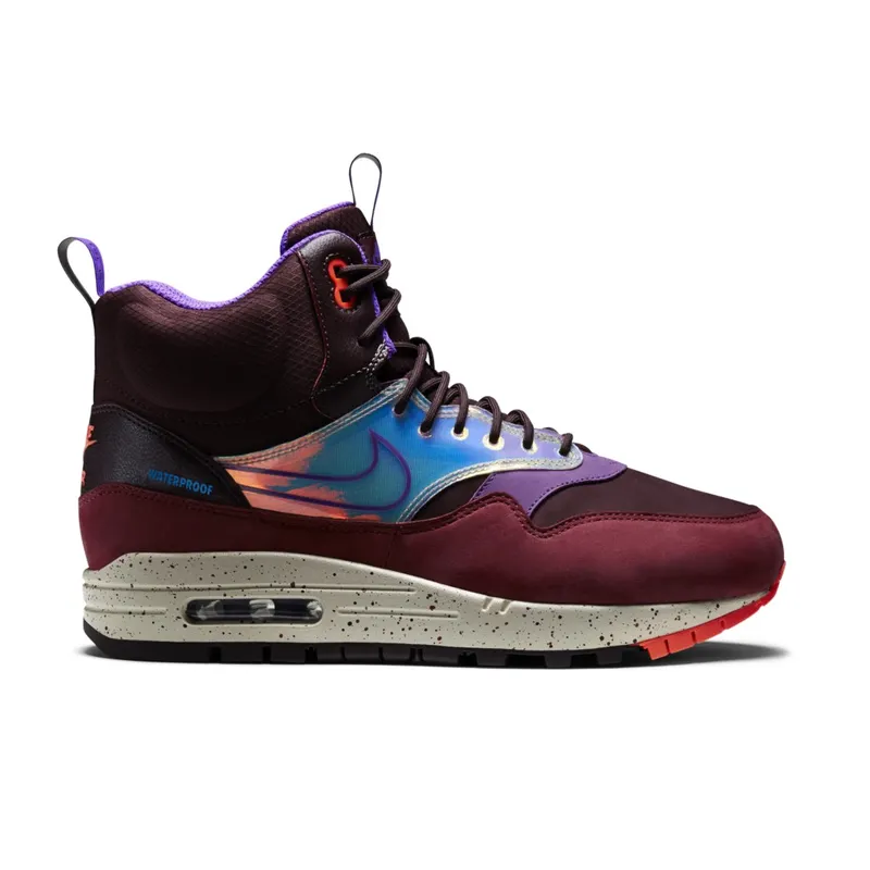 Nike Air Max 1 Mid Sneakerboot Deep Burgundy (W) Deep Burgundy/Hyper Grape-Cedar-Hyper Crimson (685269-600)
