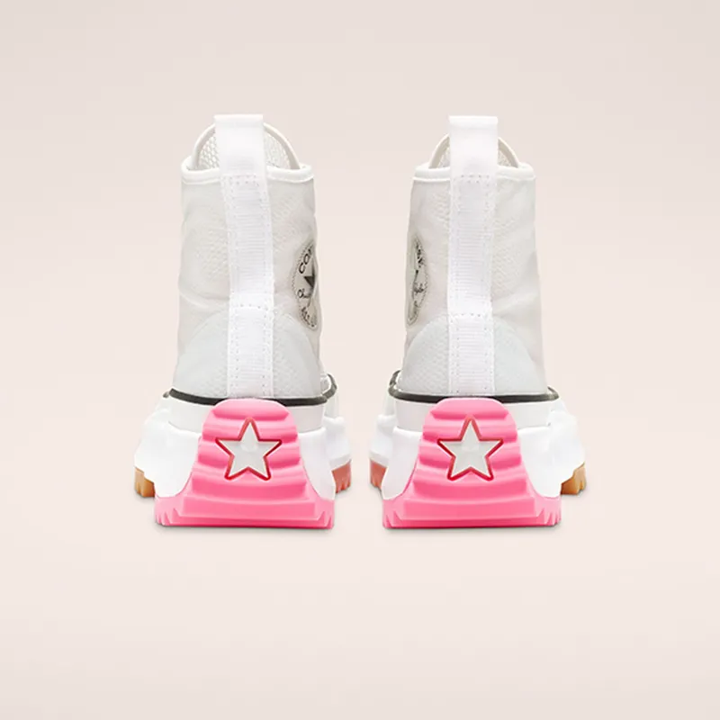 Converse Run Star Hike High Concrete Heat White White/Black-Electric Blush (167851C)