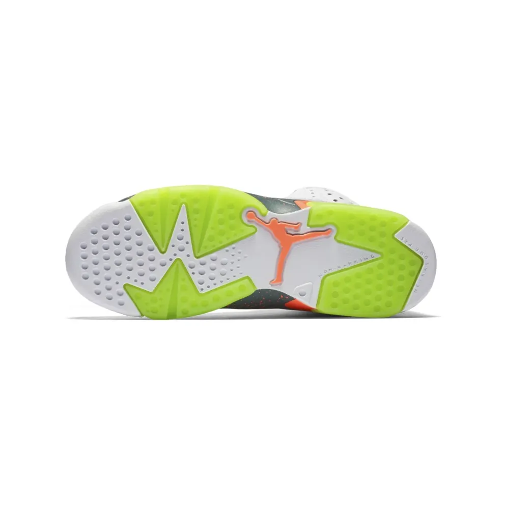Jordan 6 Retro Bright Mango (GS) White/Ghost Green-Hasta-Bright Mango (384665-114)