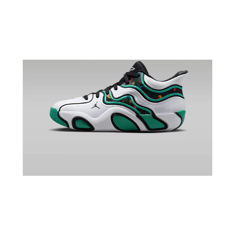 Jordan Tatum 3 GS Welcome to the Garden Alternate “White / Kinetic Green / Black” (HF3136-103)