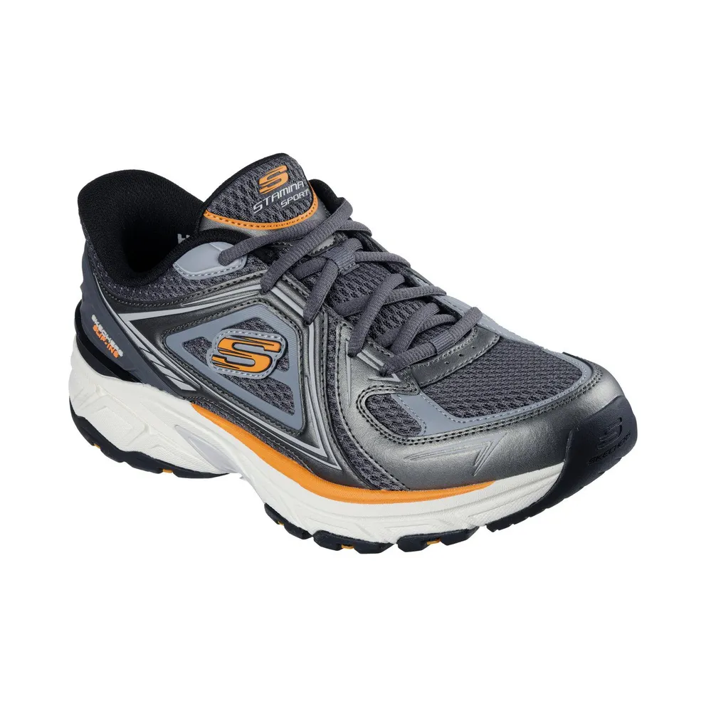 Skechers Slip-ins: Stamina Sport – Kordae Slip-On Sneaker Houtskool/Orange