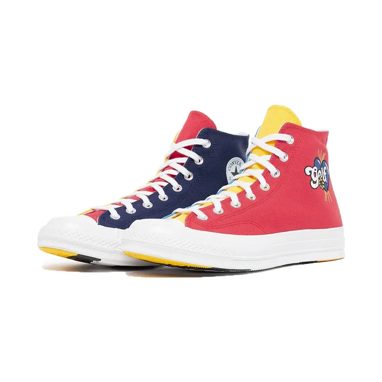 Converse Golf Wang x Chuck 70 High ‘Tri-Panel’ Blue/Yellow/Red (169910C)