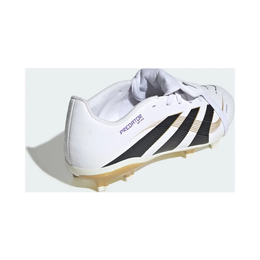 adidas Predator League Fold-Over Tongue FG/MG Cloud White Core Black Gold Metallic (IH9587)