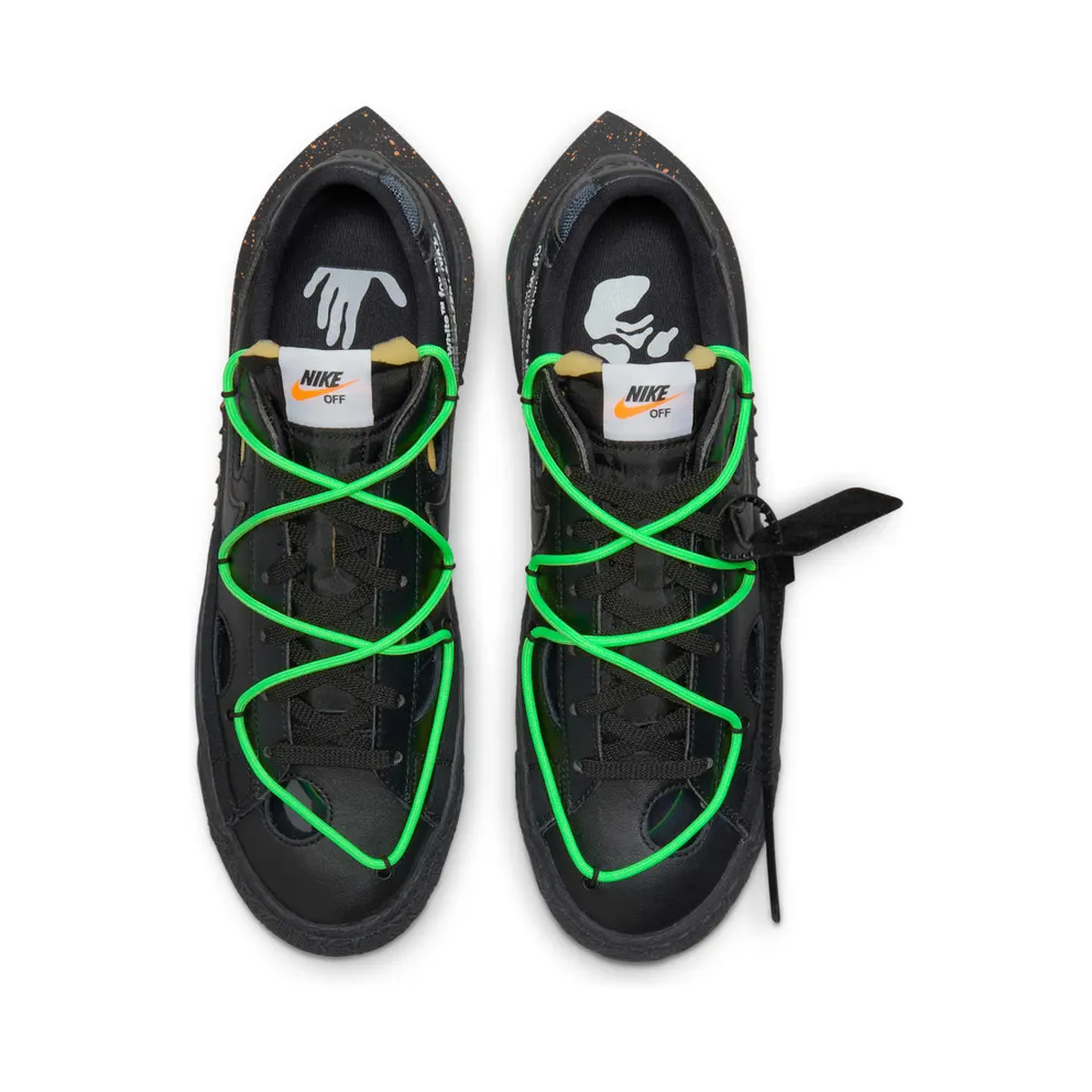 Nike Blazer Low Off-White Black Electro Green (DH7863-001)