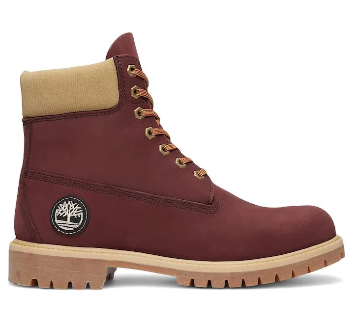Timberland 6″ Premium Waterproof Boot Burgundy Beige Nubuck (TB0A2P6W-EQ3)