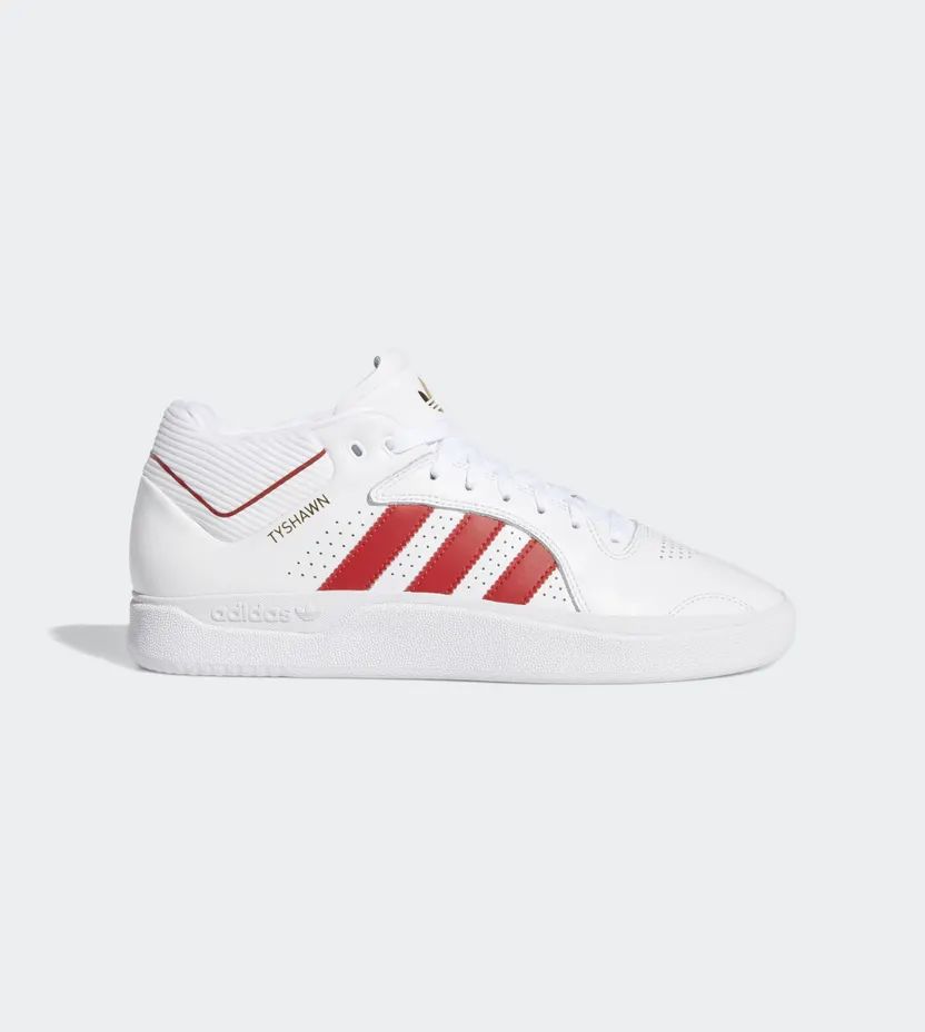 adidas Tyshawn Cloud White Scarlet