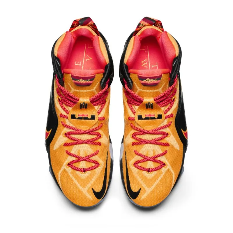 Nike LeBron 12 Witness Laser Orange/Green Glow-Black (684593-830)