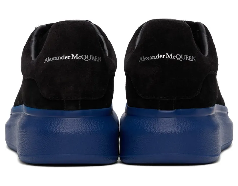 Alexander McQueen SSENSE Exclusive Black & Blue Suede Oversized Sneakers (553761WHBGM) (4)
