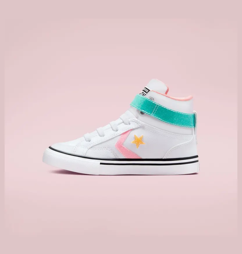 Converse Pro Blaze Strap Glitter Wit/zwart/bleached Coral (A01066C)