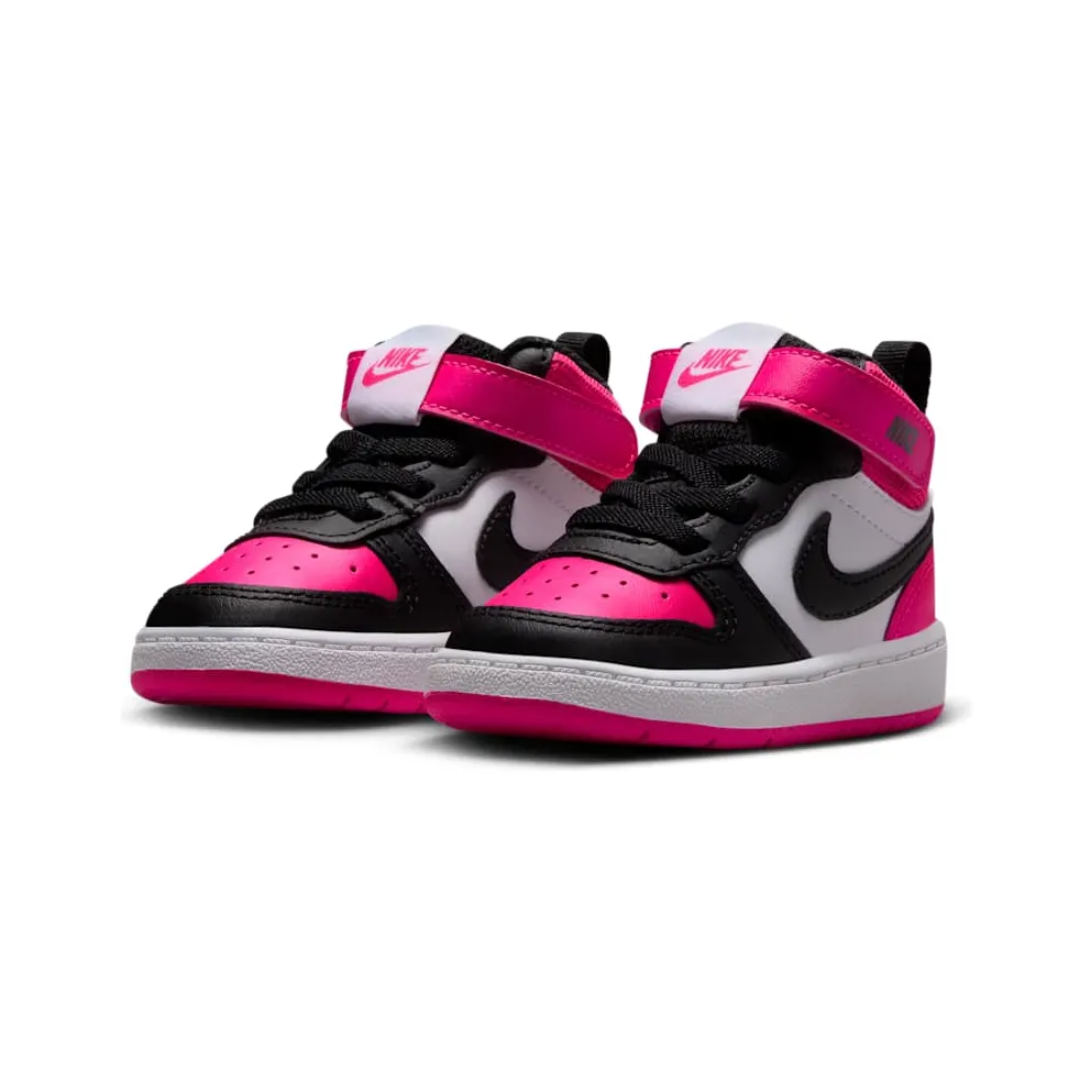 Nike Court Borough Mid 2 White Fierce Pink Black (IB4399-100)