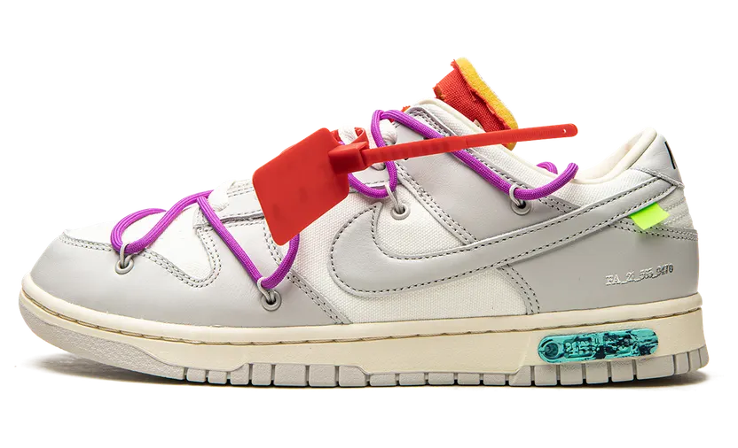 Nike Dunk Low Off-White Lot 45 – “Sail / Neutral Grey-magenta” (DM1602-101)