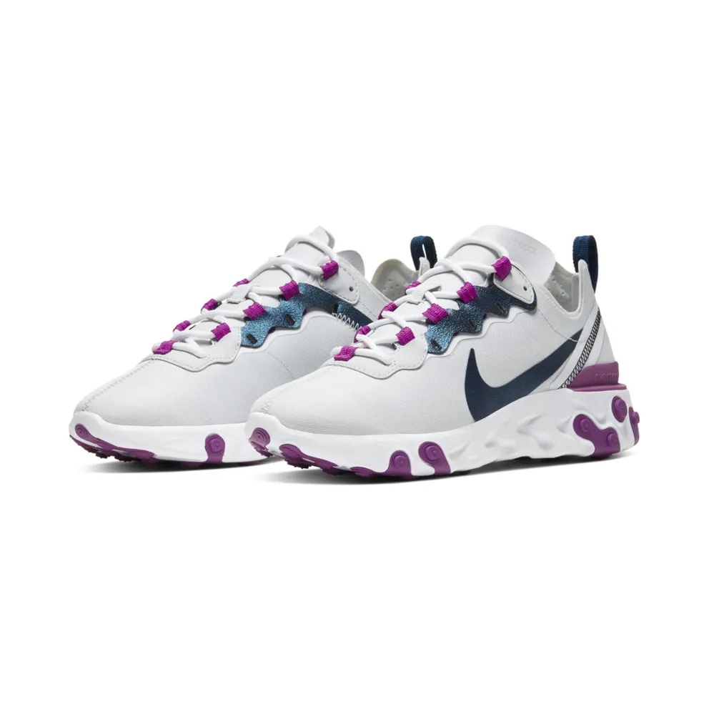 Nike React Element 55 Photon Dust (W) Photon Dust/Vivid Purple-White-Valerian Blue (CN3591-002)