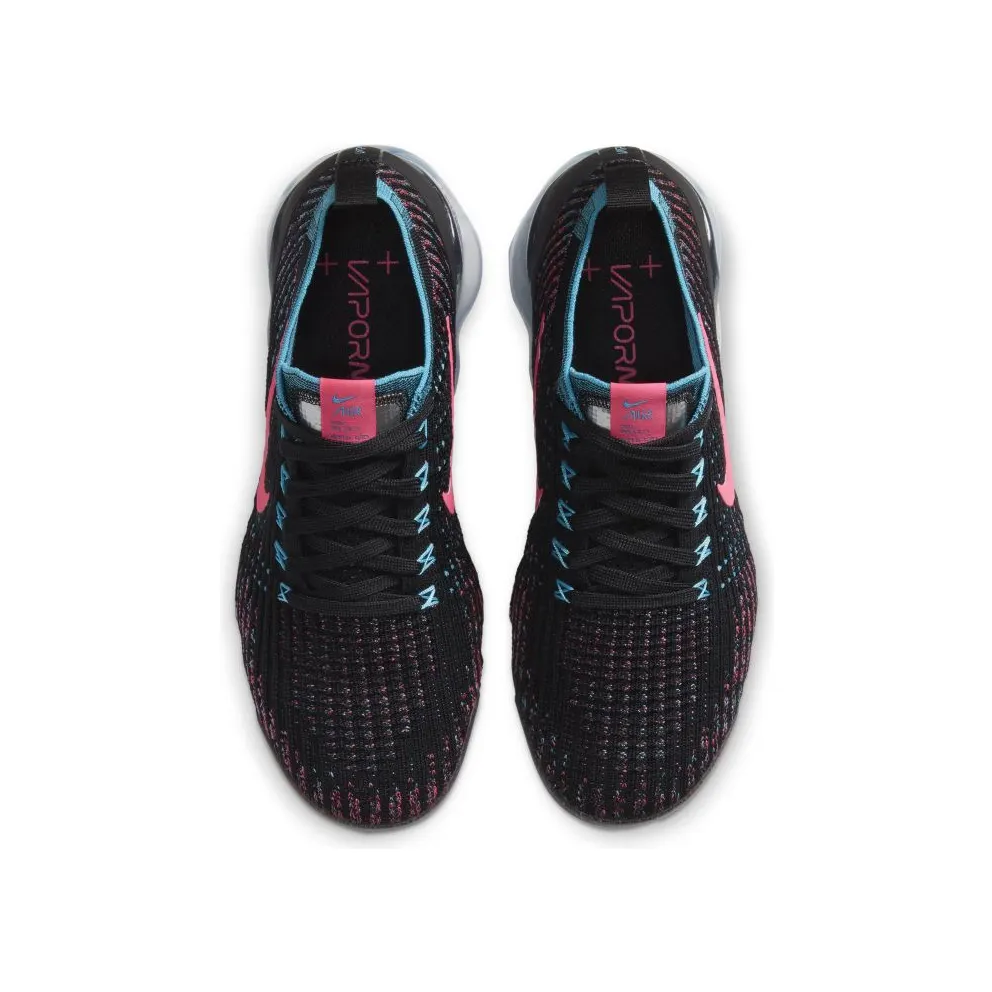 Nike Air VaporMax Flyknit 3 Black Baltic Blue Hyper Pink (W) Black/Baltic Blue-Metallic Silver-Hyper Pink (CZ7988-001)