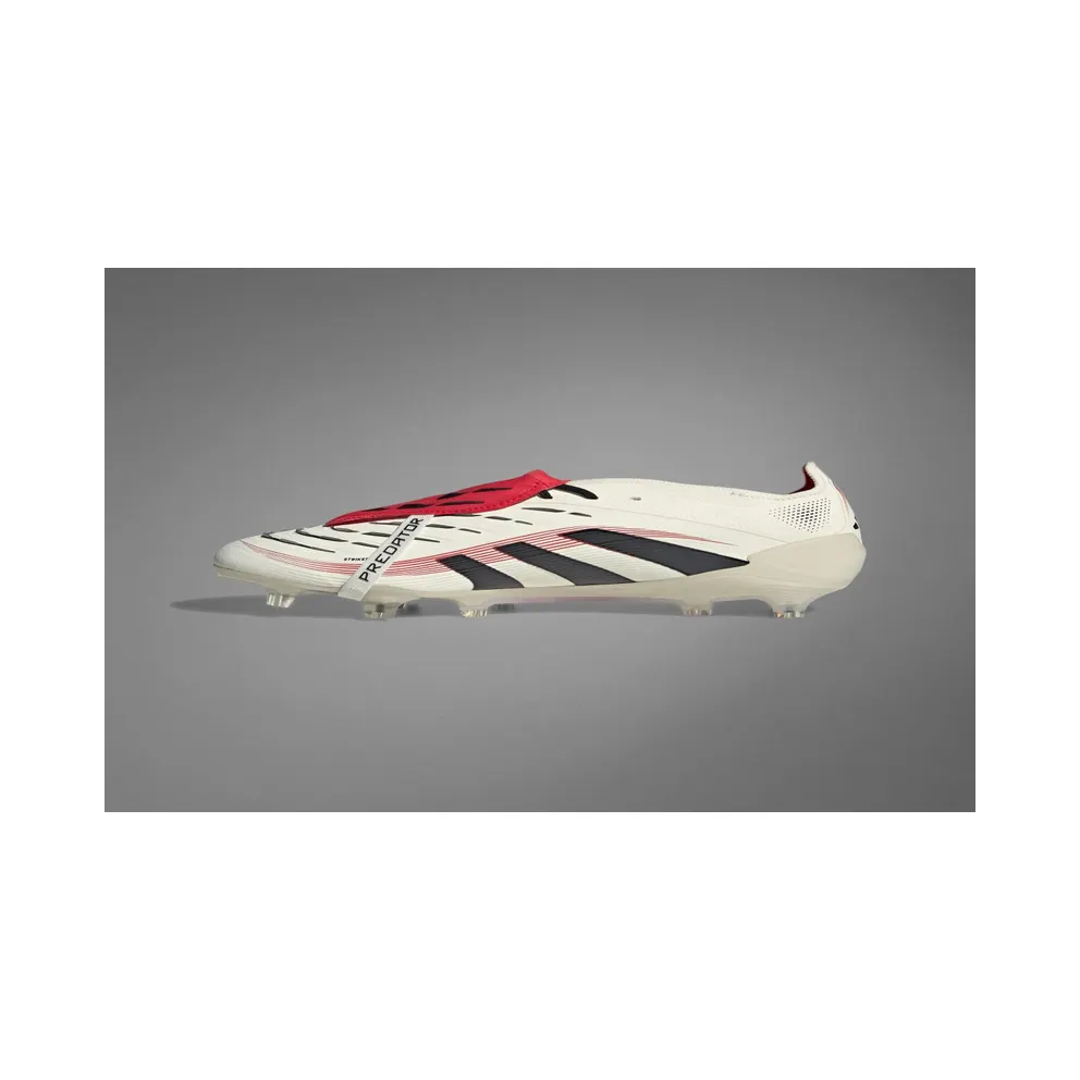 adidas Predator Elite Fold-over Tongue Firm Ground Boots “Off White / Core Black / Pure Ruby” (ID8968)