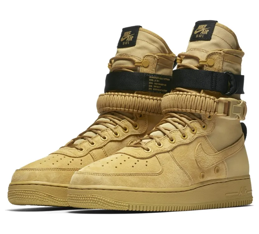 Nike SF Air Force 1 High ‘Wheat’ club gold/club gold-club gold (864024-700)