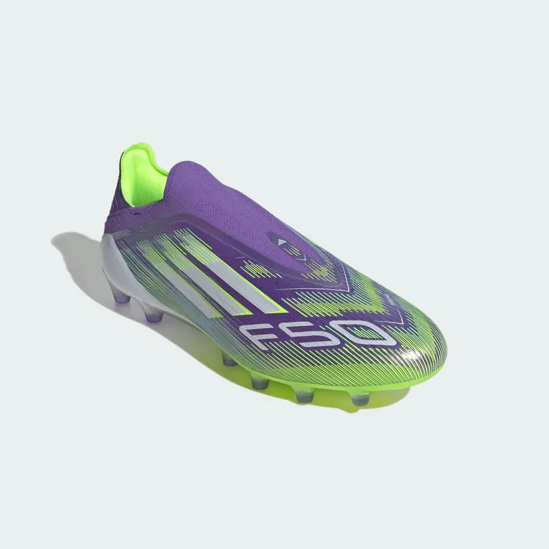 adidas F50 Elite Laceless AG Purple Rush Cloud White Lucid Lemon (JR5364)