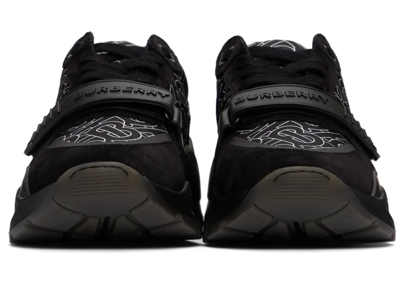 Burberry Black Monogram Print Ramsey Sneakers (8049883) (2)