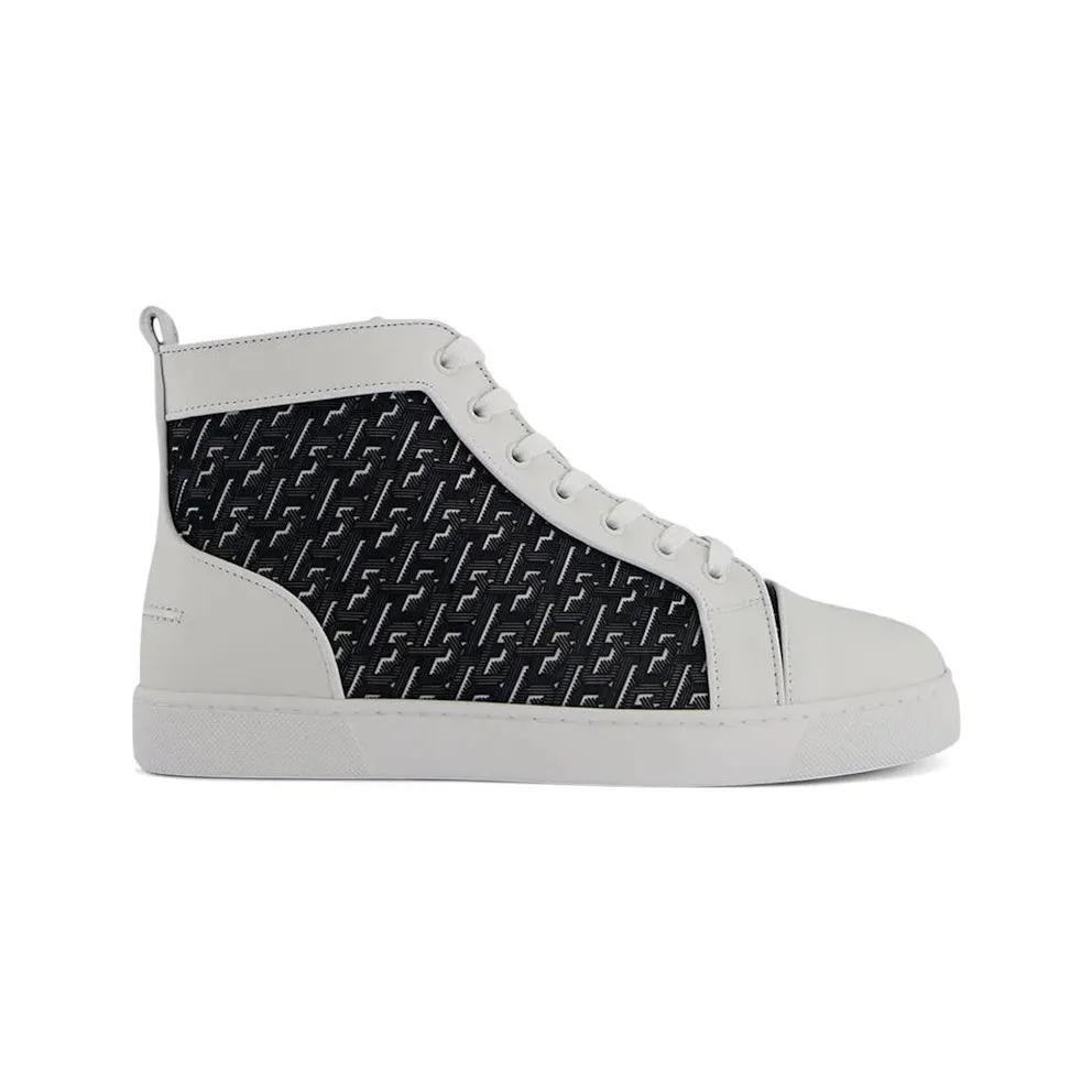 Christian Louboutin Louis Orlato Flat CL Monogram White Black (3230005 WH51)