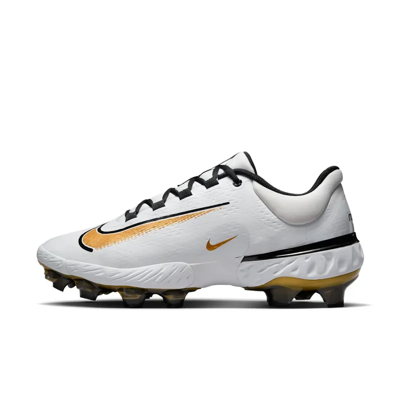 Nike Alpha Huarache Elite 4 Low MCS White Black Metallic Gold (FD6255-119)