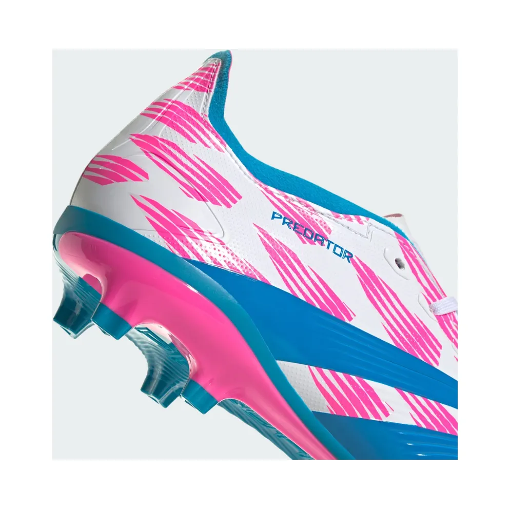 adidas Predator League Firm Ground Boots “Cloud White / Solar Blue / Solar Pink” (IG6262)