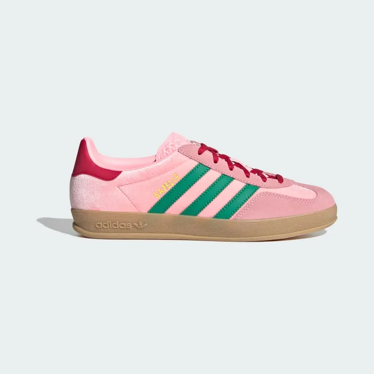 Adidas Gazelle Indoor Court Green / Glow Pink / Gum (JI2713)