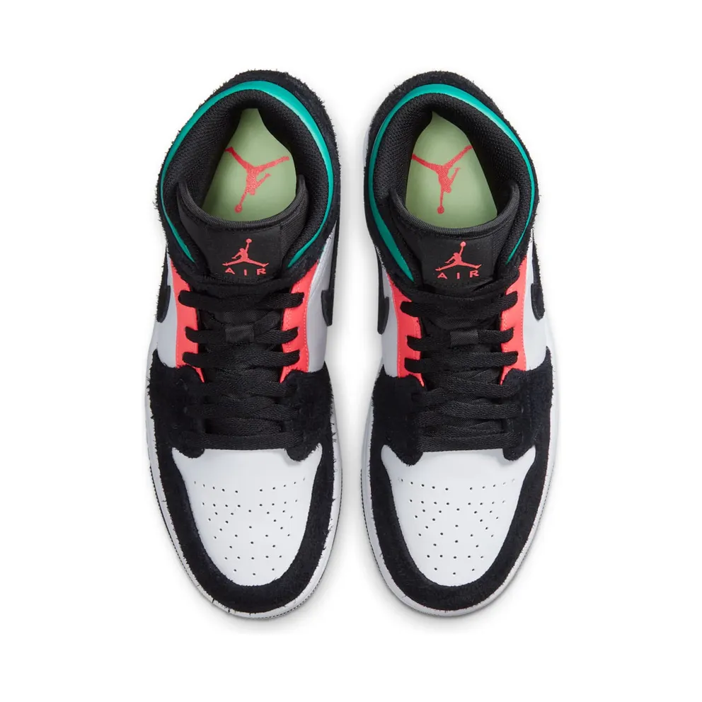 Jordan 1 Mid SE South Beach White/Black-Pink-Green (852542-116)