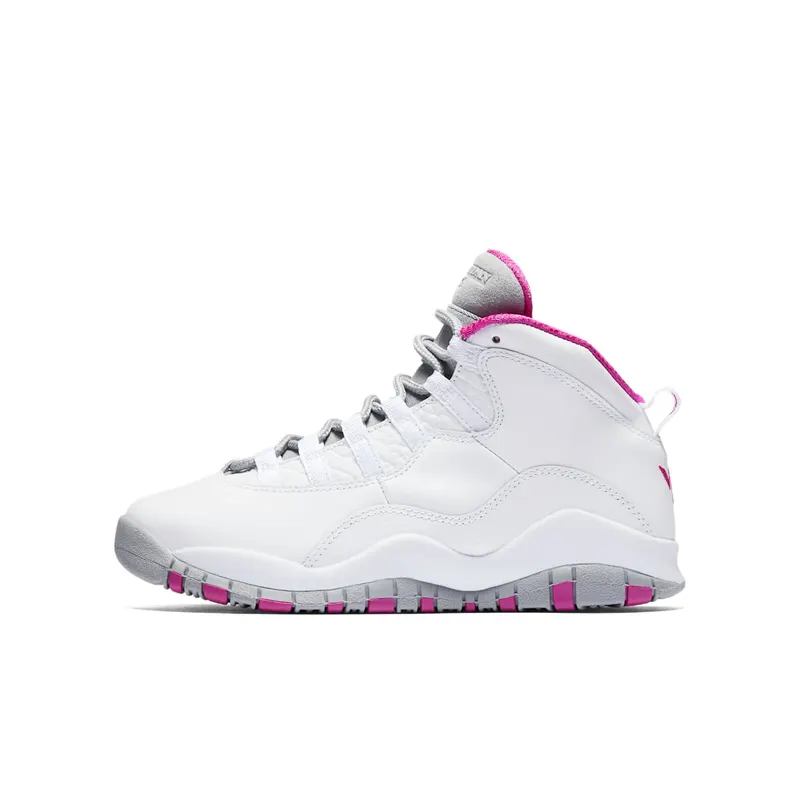 Jordan 10 Retro Maya Moore (GS) White/White-Fuchsia Flash-Wolf Grey (AA2900-159)