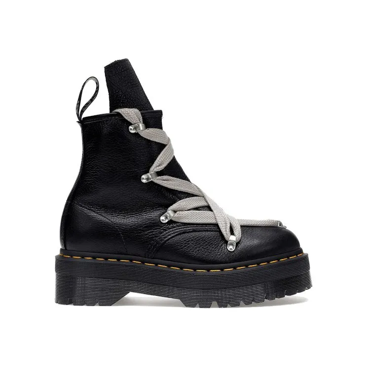 Dr. Martens 1460 Quad Leather Sole Pentagram Jumbo Lace Boot Rick Owens Black (DM02B3803 7001 09)