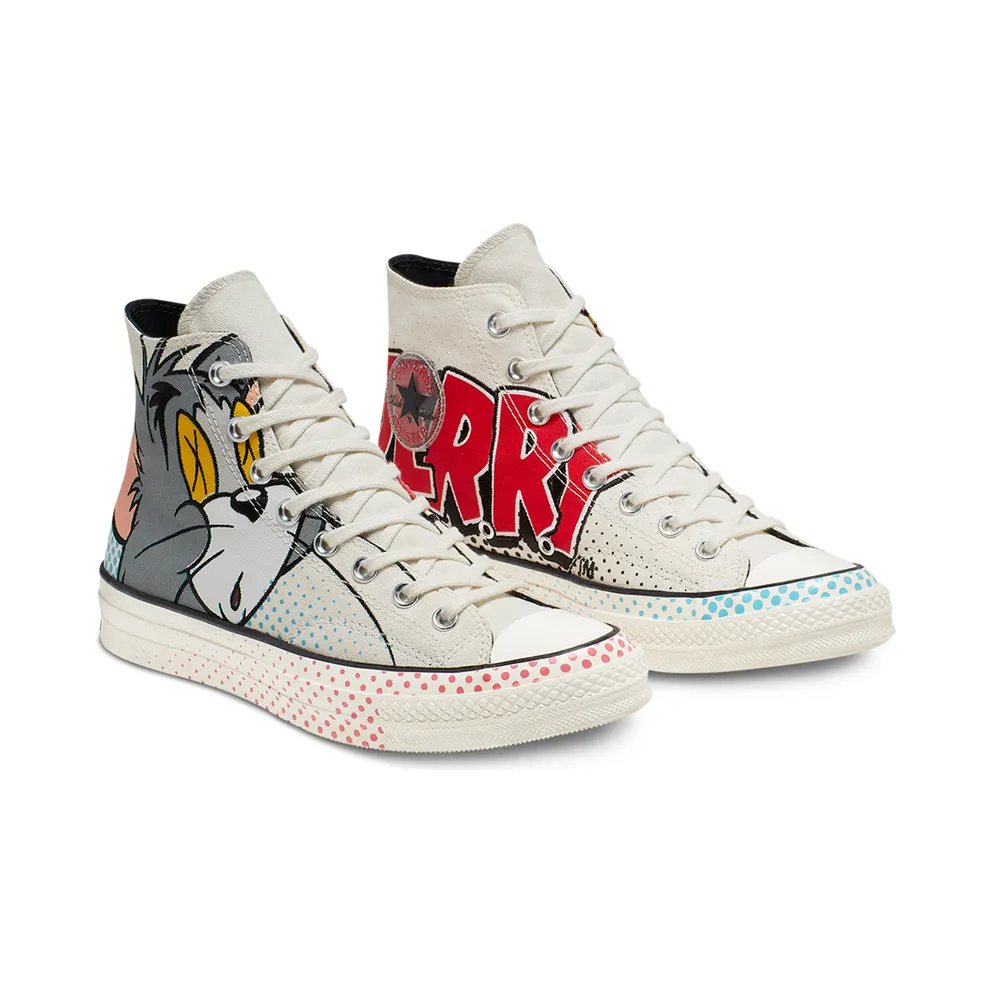 Converse Chuck Taylor All-Star 70s Hi Tom and Jerry Egret/Red-Black (165734C)