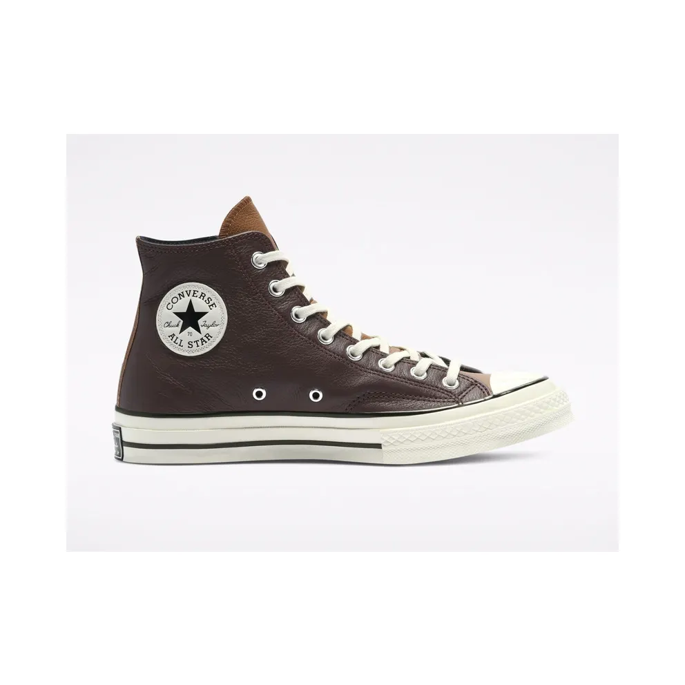 Converse Colorblock Leather Chuck 70 High Top Brown Brown (169582C)