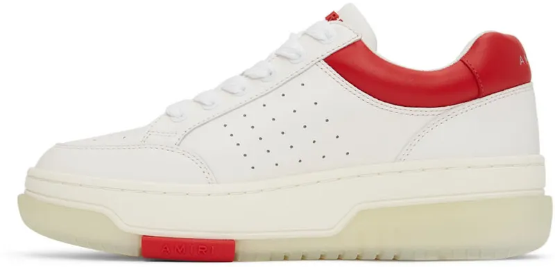 AMIRI White & Red Stadium Low (PS22MFS007-124)