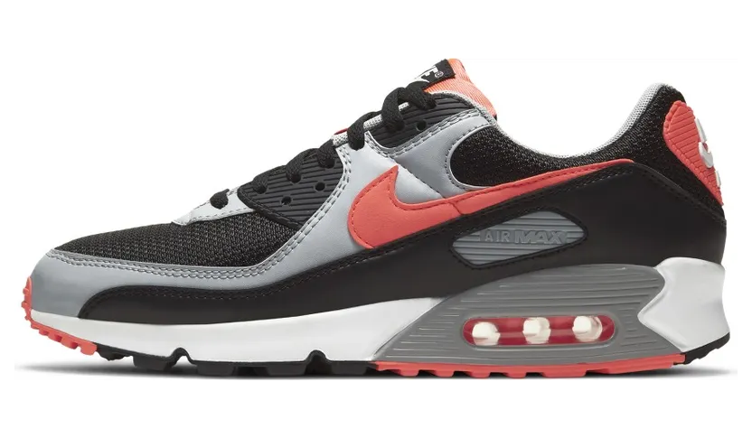 Nike Air Max 90 Black Radiant Red Wolf Grey (CZ4222-001)