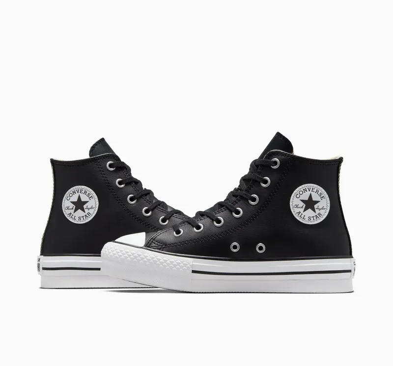 Converse Chuck Taylor All Star Lift Platform Leather Black/natural Ivory/White