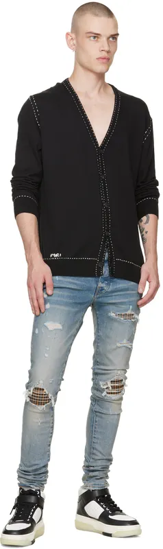 AMIRI Black & White Stadium Mid (AW22MFS005)