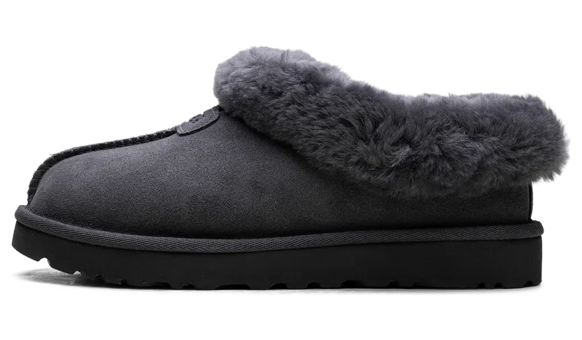Ugg Tazzette Genuine Shearling Collar Slipper “Obsidian” (1134810-OBS)