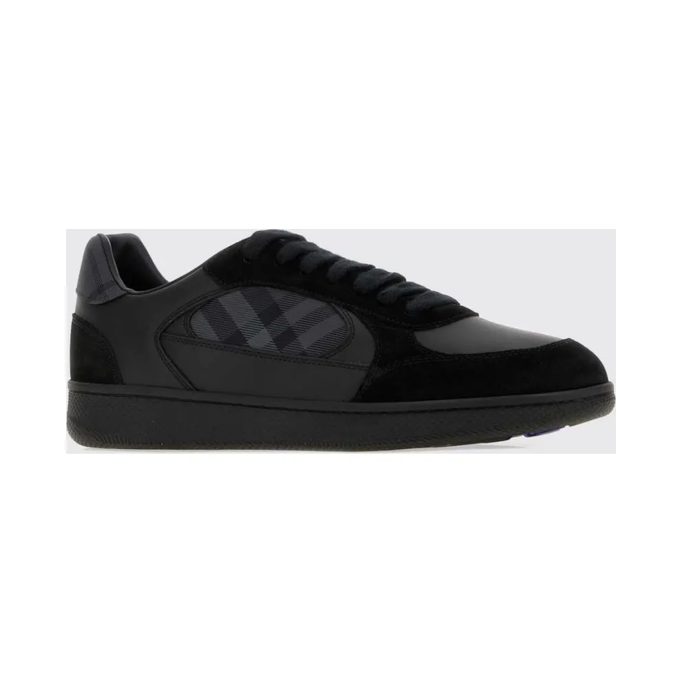 BURBERRY Terrace Side Check Suede and Leather Black (8127508)