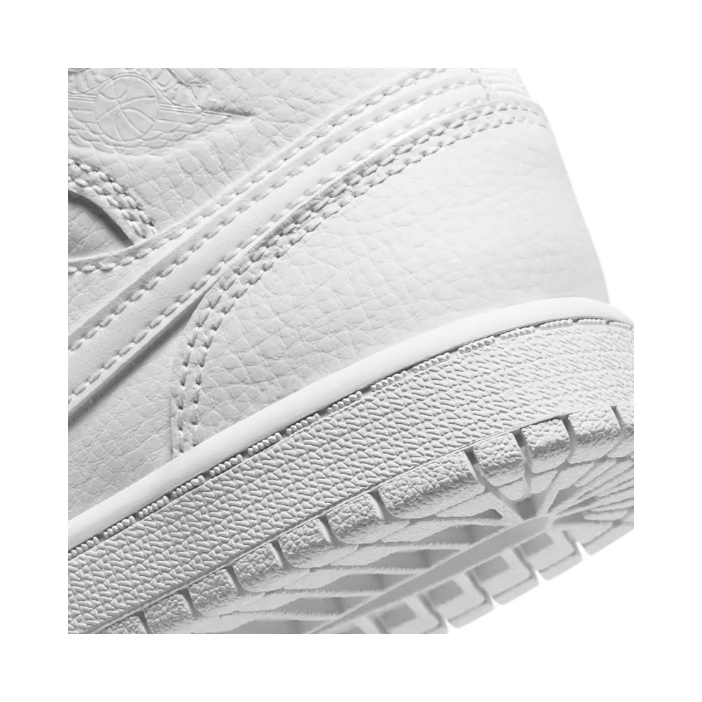 Jordan 1 Mid Triple White (PS) White/White/White (640734-126)