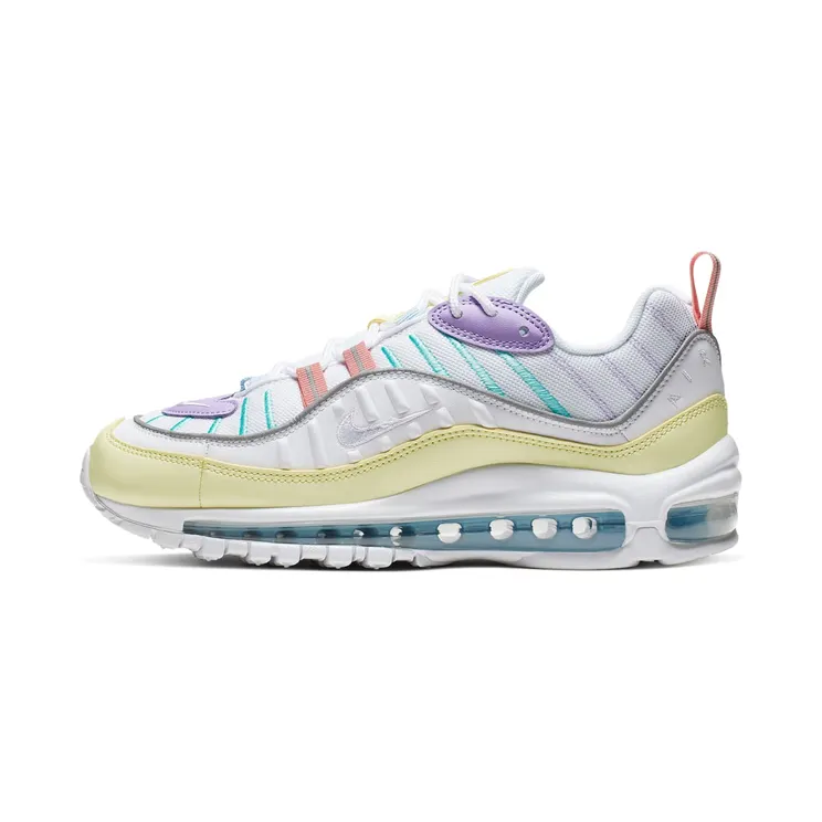 Nike Air Max 98 Easter “Luminous Green / Atomic Violet / Bleached Coral / White” (AH6799-300)