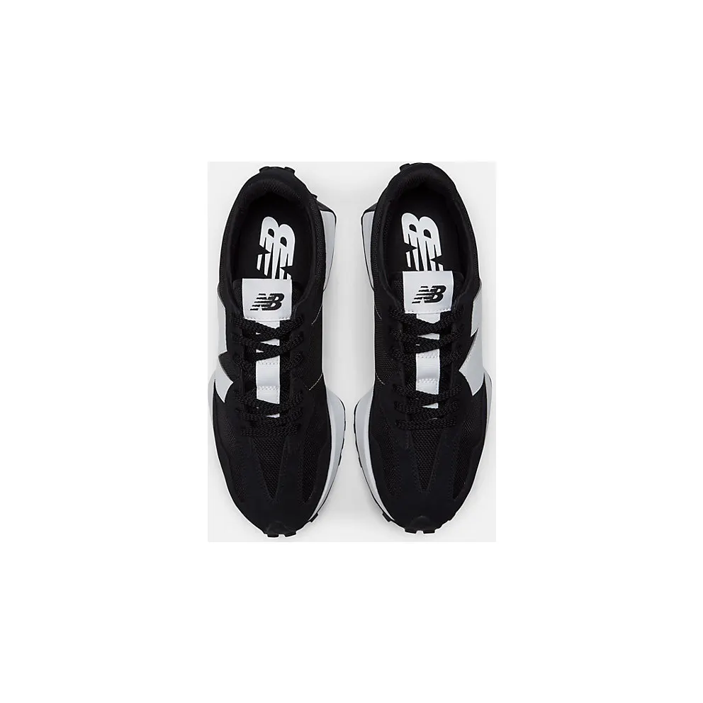 New Balance 327 Black White N Logo (MS327CBW)