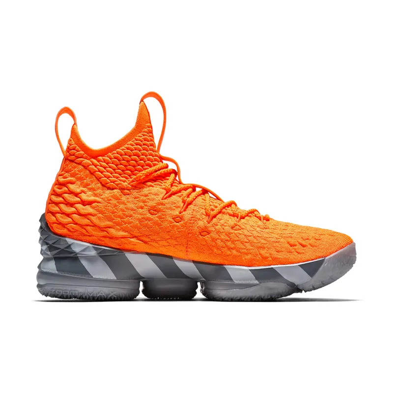 Nike LeBron 15 Orange Box (House of Hoops Special Box and Accessories) Total Orange/White-Mine Grey (AR5125-800)