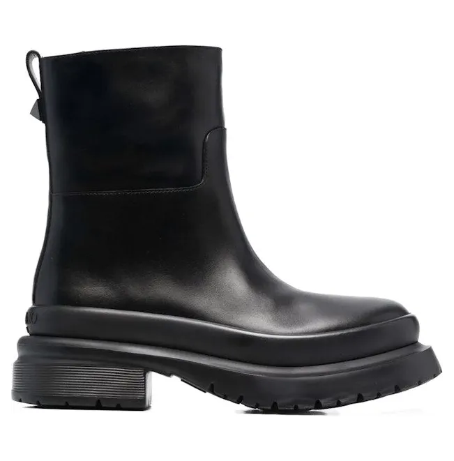 Valentino Rockstud Almond-Toe Ankle Boots Black (WY0S0E82YYB0NO)
