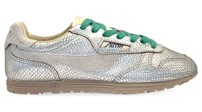 Autry Metallic met slangenleer-effect “Silver” (WSLWXA01)