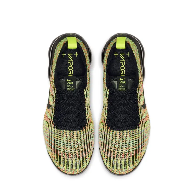 Nike Air VaporMax Flyknit 3 Multi-Color (W) Black/Black-Volt-Blue Lagoon-Racer Pink-Electro Green (AJ6910-004)