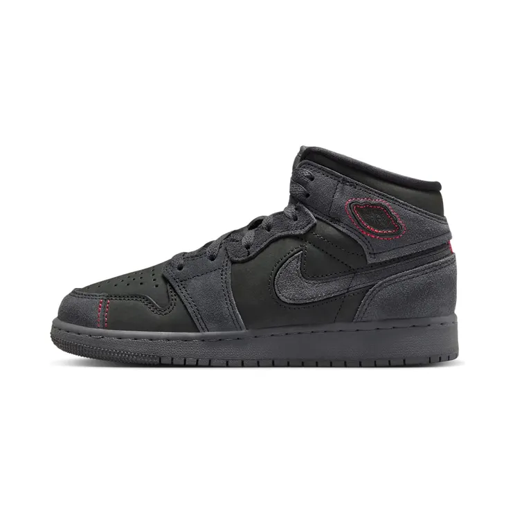 Air Jordan 1 Mid GS “BLACK SUEDE” (FQ7742-001)
