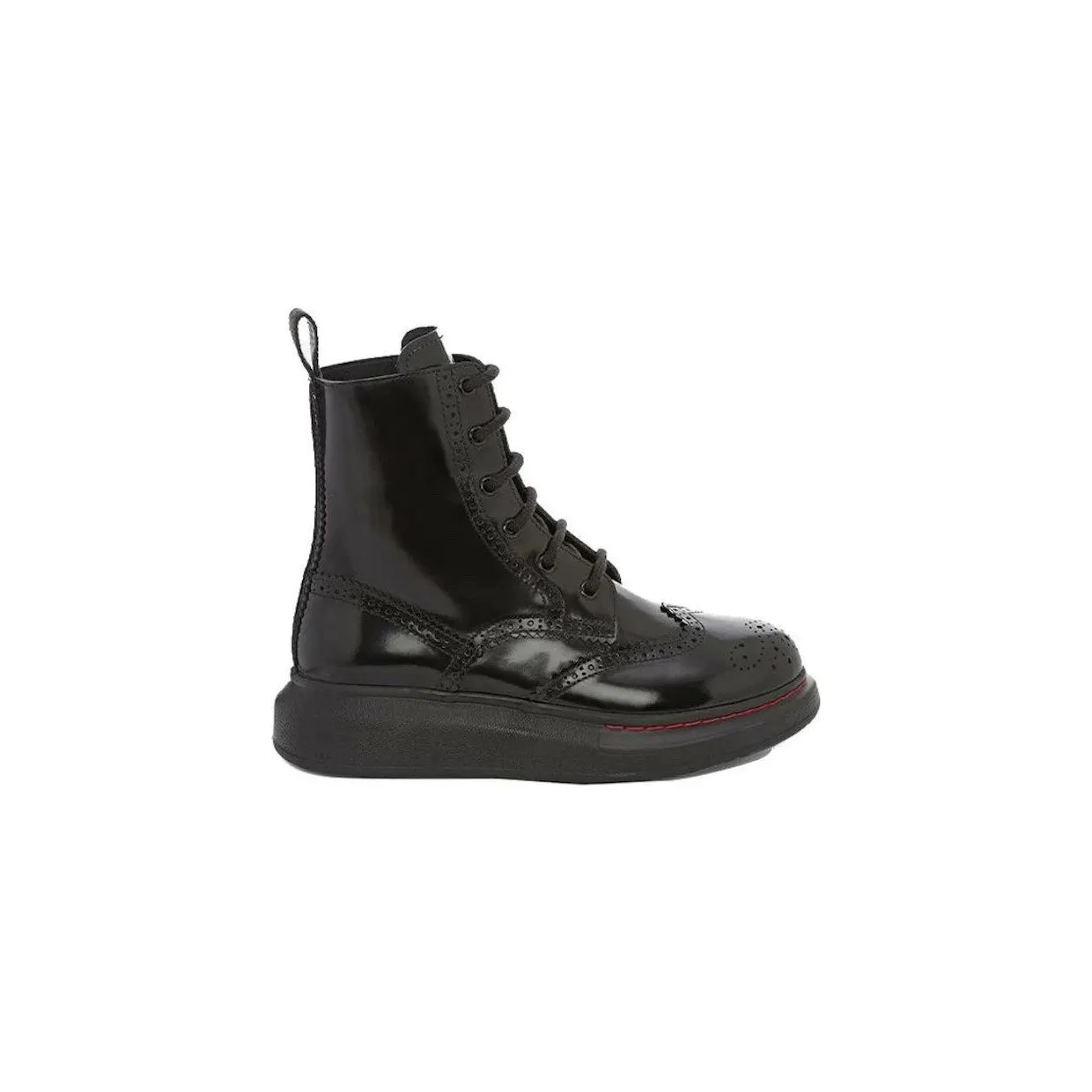 Alexander McQueen Hybrid Lace Up Boot Black (586402WHX511000)