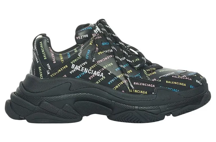 Balenciaga Triple S AllOver Logo Black Multicolor (536737W2FA81083)