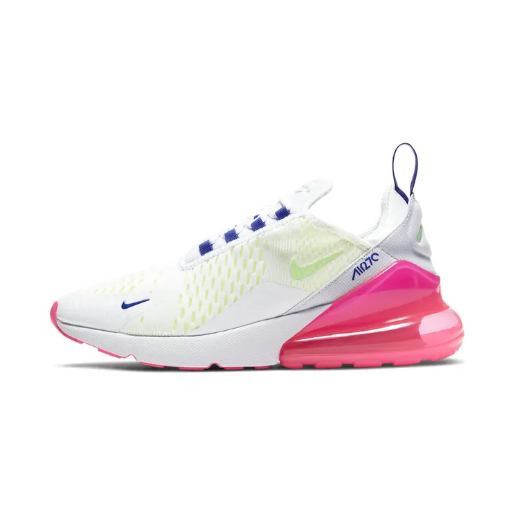 Nike Air Max 270 White Volt Pink Blast Indigo (W) (DH0252-100)